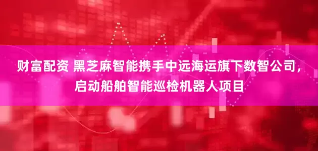 财富配资 黑芝麻智能携手中远海运旗下数智公司，启动船舶智能巡检机器人项目